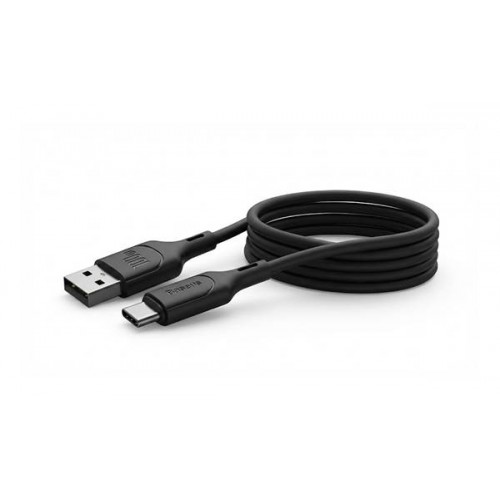 Καλώδιο φόρτισης & συγχρονισμού USB-A -> Type-C 2m 100W 6A Fast Charge μαύρο αφρώδη σιλικόνη Baseus