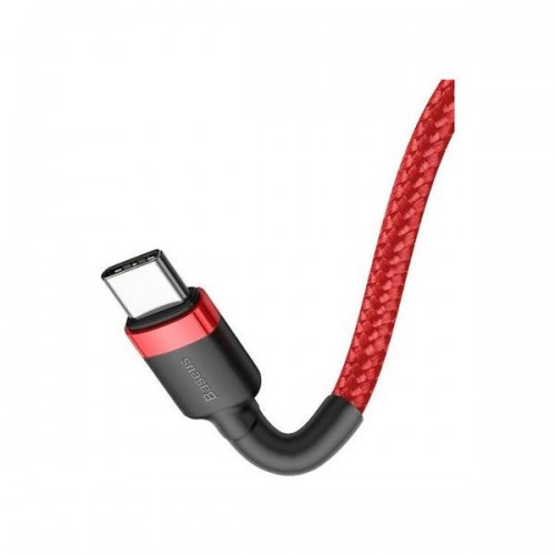 Καλώδιο φόρτισης & συγχρονισμού USB Type C -> Type C 2m 60W 3A PD Quick Charge κόκκινο Cafule Baseus