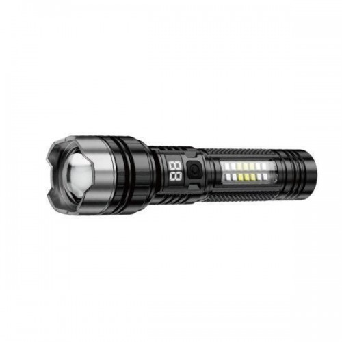 Φακός LED 5W επαναφορτιζόμενος 1200mAh 450Lumen Zoom Type-C Μαύρος YH20 XO
