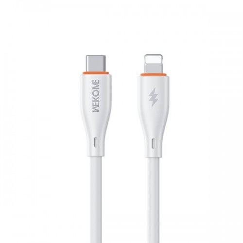 Καλώδιο φόρτισης & συγχρονισμού USB Type-C -> Lightning pd 27W 1m λευκό WK WDC-69 Wekome