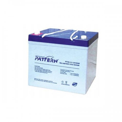 Μπαταρία 12V 50Ah μολύβδου βαθιάς εκφόρτισης PT50-12 Pattern
