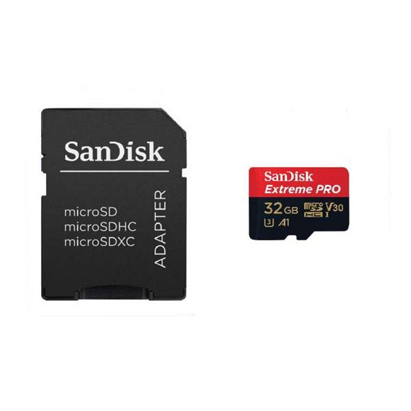 Κάρτα μνήμης 32GB Extreme PRO microSDHC 100MB/s V30 U3 A1 με αντάπτορα SDSQXCG-032G-GN6MA SanDisk Κάρτα μνήμης 32GB Extreme PRO microSDHC 100MB/s V30 U3 A1 με αντάπτορα SDSQXCG-032G-GN6MA SanDisk