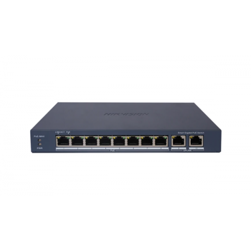 Switch 10-ports Gigabit Smart Managed 8xPoE+ 110W DS-3E1510P-EIV2 Hikvision