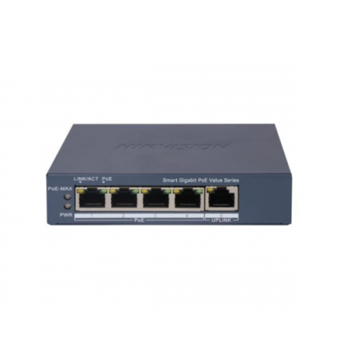 Switch 5 θυρών Gigabit Smart Managed 4xPoE+ 45W DS-3E1505P-EI/M Hikvision