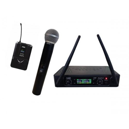 Ασύρματο μικρόφωνο δυναμικό - πέτου set 2 pcs UHF JRU-521LD-C Audien