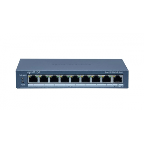 Switch 8-ports smart managed 10/100Mbps POE+ 1-port Gigabit 110W DS-3E1309P-EI(B) Hikvision