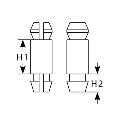 Αποστάτης πλαστικός κουμπωτός 6.3mm PCB οπής 4mm SP-6 KSS