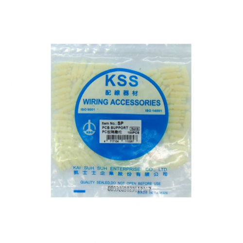 Αποστάτης πλαστικός κουμπωτός 6.3mm PCB οπής 4mm SP-6 KSS