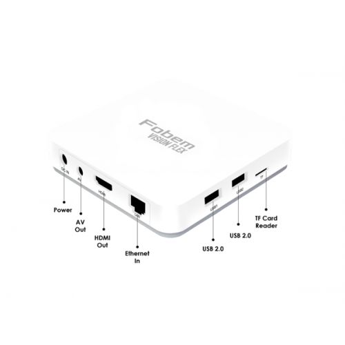 Android TV Box 6K UHD 4GB RAM 32GB ROM Wi-Fi Bluetooth Vision Flex Fobem