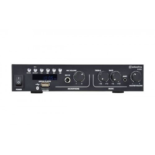 Ενισχυτής ήχου stereo 2x100W 230VAC MIC/LINE/USB/FM/Bluetooth A200 Adastra Ενισχυτής ήχου stereo 2x100W 230VAC MIC/LINE/USB/FM/Bluetooth A200 Adastra