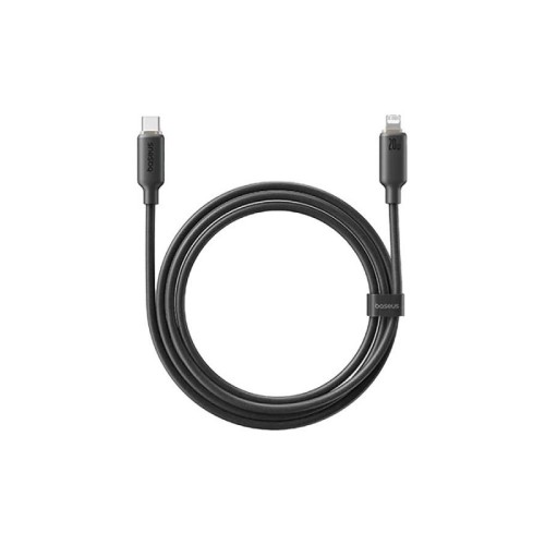 Καλώδιο φόρτισης & συγχρονισμού USB Type C -> Lightning 1m 20W 3A PD Quick Charge μαύρο Foamed Silicone Baseus