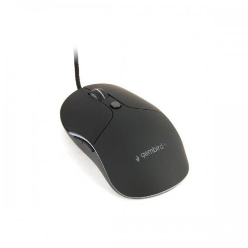 Mouse optical ενσύρματο 6 πλήκτρων με LED μαύρο MUS-UL-02 Gembird