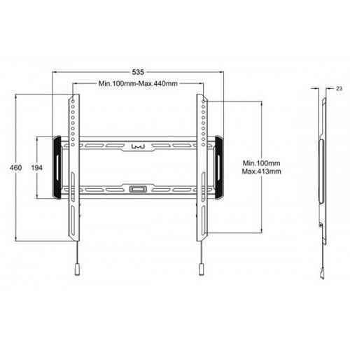 Βάση LCD-LED TV 32"-65" Σταθερή M Universal Fixed Medium μαύρη 7350073731008 Multibrackets Βάση LCD-LED TV 32"-65" Σταθερή M Universal Fixed Medium μαύρη 7350073731008 Multibrackets