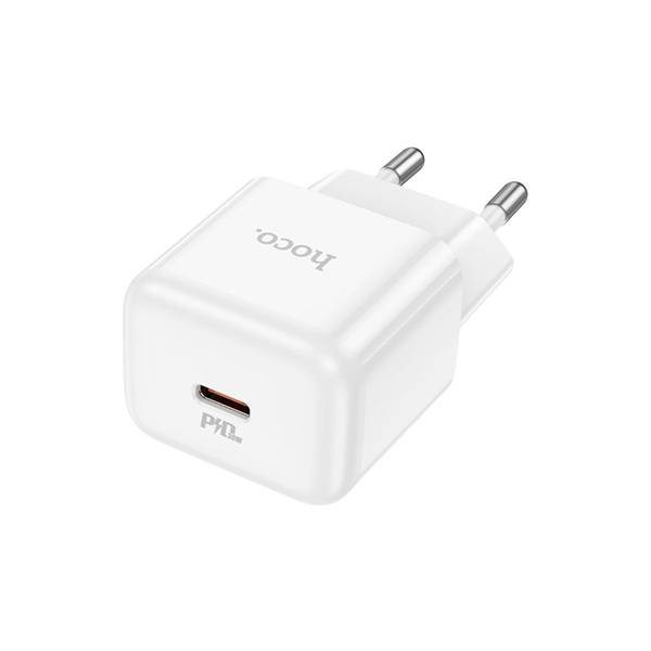 Τροφοδοτικό 230V in -> 1 x USB C out 5V 5A 30W PD λευκό N32 Glory Hoco Τροφοδοτικό 230V in -> 1 x USB C out 5V 5A 30W PD λευκό N32 Glory Hoco