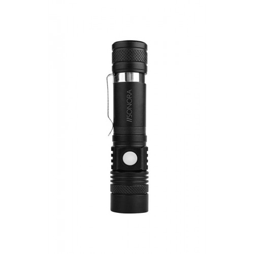 Φακός Led επαναφορτιζόμενος 600Lumen μαύρος Lucius II Sonora