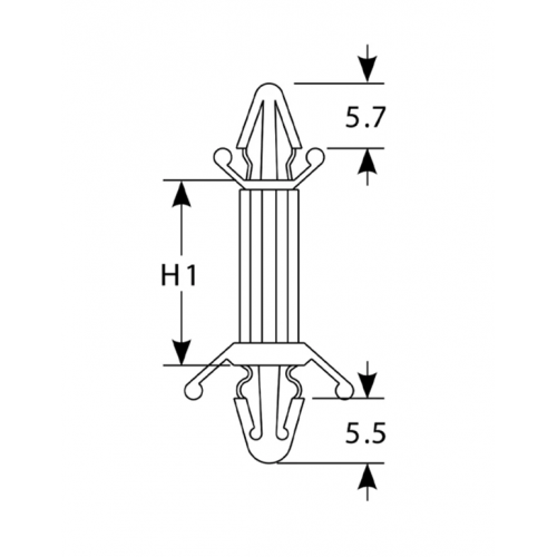 Αποστάτης πλαστικός κουμπωτός 15.9mm PCB οπής 4.0mm CS-1016 KSS Αποστάτης πλαστικός κουμπωτός 15.9mm PCB οπής 4.0mm CS-1016 KSS