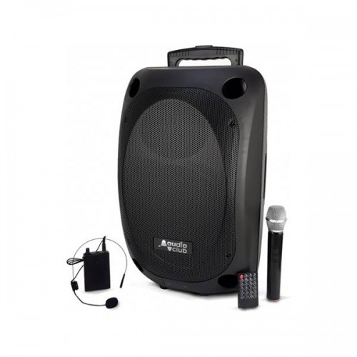 Ηχείο ενεργό επαγγελματικό φορητό 12" 350W RMS με μπαταρία και 2 μικρόφωνα MOOV12-PRO Audio Club