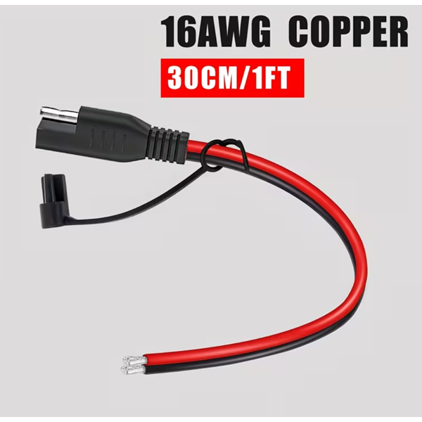 Καλώδιο Επέκτασης SAE Quick Disconnect σε Γυμνό Καλώδιο 16AWG 30cm JYFT Καλώδιο Επέκτασης SAE Quick Disconnect σε Γυμνό Καλώδιο 16AWG 30cm JYFT