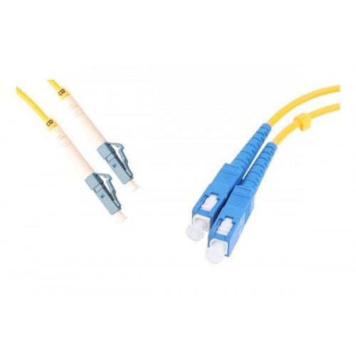 Καλώδιο patch οπτικής ίνας εσωτερικού χώρου LC/UPC–SC/UPC 10m μονότροπη G.652D Duplex Fibertechnic