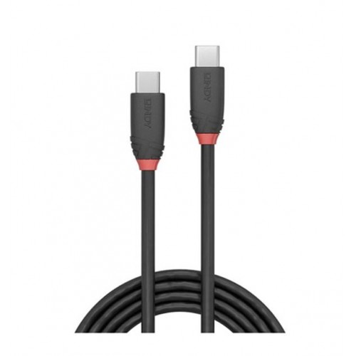 Καλώδιο φόρτισης & συγχρονισμού USB Type-C -> Type-C 1.5m Data & Video 20Gbps Black Line 36907 Lindy