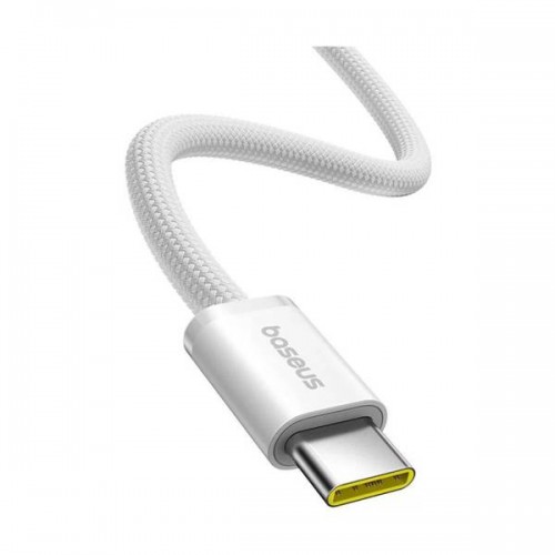 Καλώδιο φόρτισης & συγχρονισμού USB Type-C -> Type-C 2m 100W 5A PD λευκό Crystal Baseus