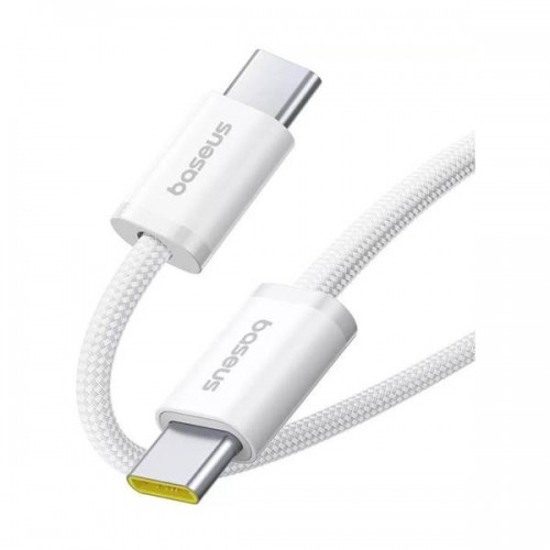 Καλώδιο φόρτισης & συγχρονισμού USB Type-C -> Type-C 1m 100W 5A PD λευκό Crystal Baseus