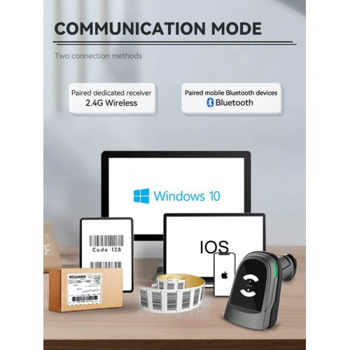 Barcode scanner ασύρματο 2D/1D CMOS Bluetooth & 2.4G με βάση NG-BAR-2405 NG