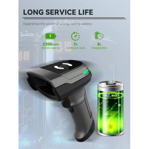 Barcode scanner ασύρματο 2D/1D CMOS Bluetooth & 2.4G με βάση NG-BAR-2405 NG