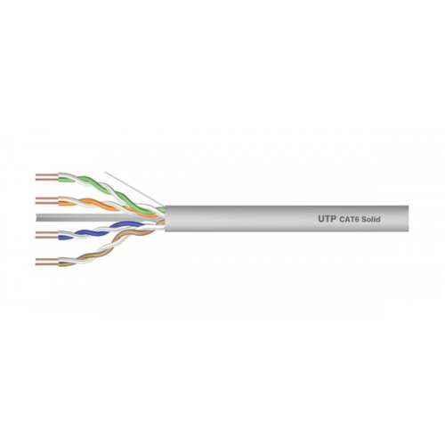 Καλώδιο δικτύου UTP CAT6 CCA μονόκλωνο (Solid) 305m γκρι Z-LINK
