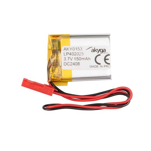 Μπαταρία 3.7V 150mAh Li-Polymer με προστασία και plug JST SYP-02T-1 AKY0153 Akyga Μπαταρία 3.7V 150mAh Li-Polymer με προστασία και plug JST SYP-02T-1 AKY0153 Akyga