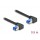 Καλώδιο patch cord S/FTP CAT6A 0.5m LSZH μαύρο γωνιακό δεξιά 80213 Delock