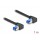 Καλώδιο patch cord S/FTP CAT6A 1m LSZH μαύρο γωνιακό δεξιά 80214 Delock