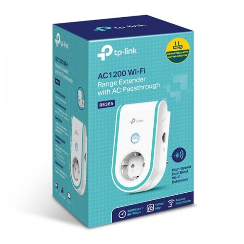 Range Extender 1200Mbps AC Passthrough Wireless RE365 TP-LINK Range Extender 1200Mbps AC Passthrough Wireless RE365 TP-LINK