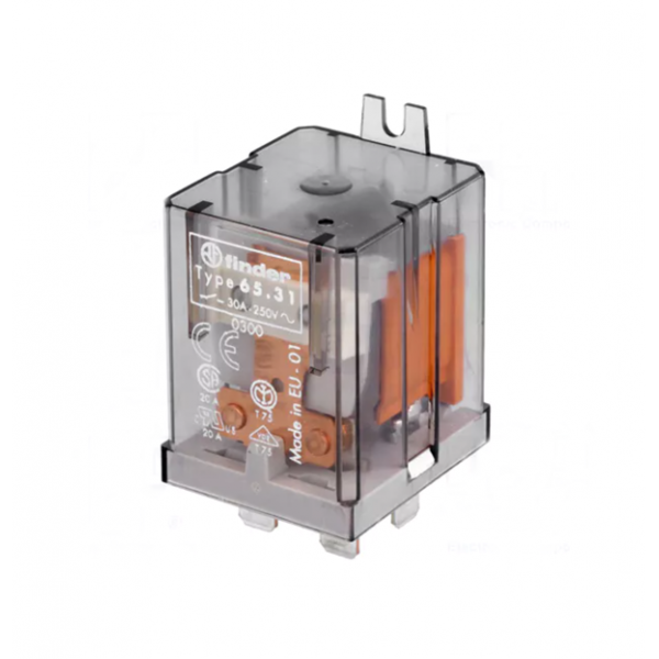 Relay 230V AC 30A 1pin τύπου λυχνίας NO Faston 65.31.8.230.0300 Finder Relay 230V AC 30A 1pin τύπου λυχνίας NO Faston 65.31.8.230.0300 Finder