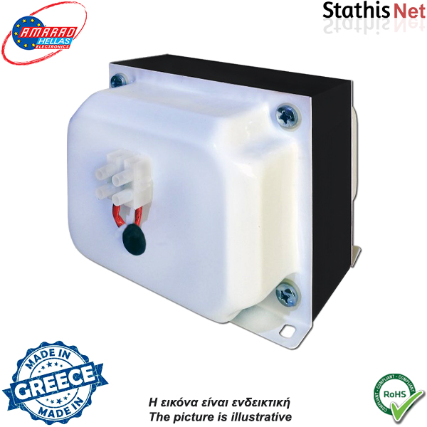 Μετασχηματιστής 230V AC in -> out 230 - 0 - 230V AC 80mA + 6.3V AC 3A TR-40 Amarad Μετασχηματιστής 230V AC in -> out 230 - 0 - 230V AC 80mA + 6.3V AC 3A TR-40 Amarad
